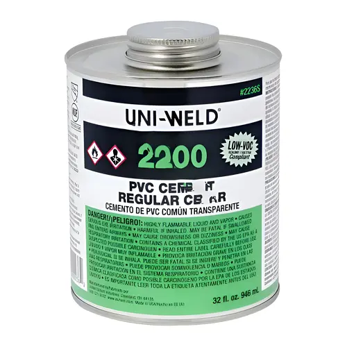 Gal Uni-weld 2200 Clear Rb Pvc Cement Gal Uni-weld 2200 Clear Rb Pvc Cement
