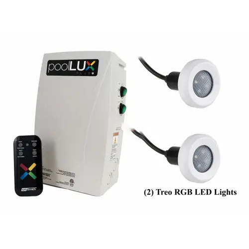 Poollux Plus2 Dual Transformer With 2 Treo Rgb Led Lights Poollux Plus2 Dual Transformer With 2 Treo Rgb Led Lights