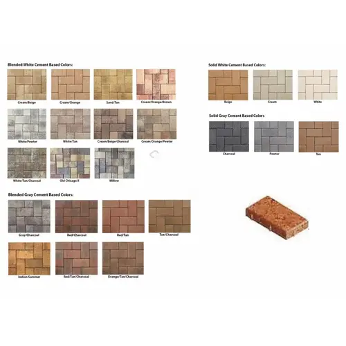 4" X 8" 30mm Freedom Paver Red/tan/charcoal 4" X 8" 30mm Freedom Paver Red/tan/charcoal
