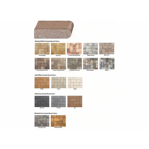 3-5/8" X 9-1/8" 60mm Tan Bullnose Coping