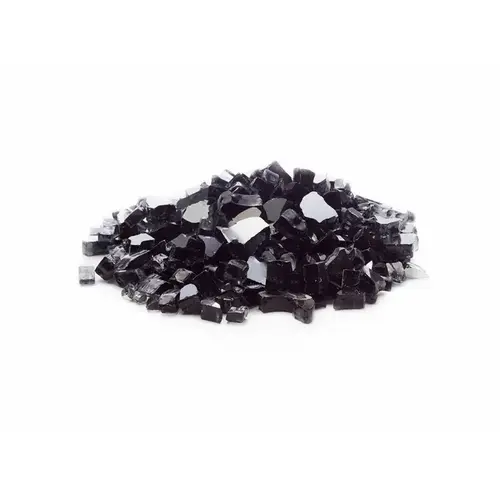 12# .5" Black Reflective Fire Glass 12# .5" Black Reflective Fire Glass