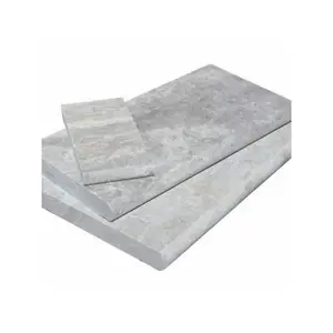 Icon Stone PC528122499 5cm X 12" X 24" Silver Bullnose Tumbled Travertine Coping