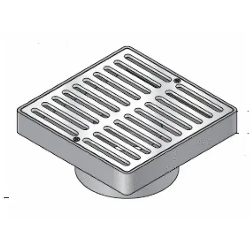 Nds 6" Satin Brass Square Grate W/ Styrene Adpt Nds 6" Satin Brass Square Grate W/ Styrene Adpt