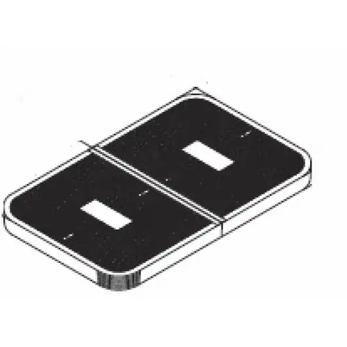 B48d2 Concrete Lid 2-piece Water B48d2 Concrete Lid 2-piece Water