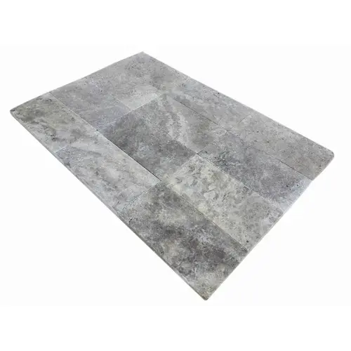 12" X 24" X 5cm Silver Travertine Eased Edge Pool Coping 12" X 24" X 5cm Silver Travertine Eased Edge Pool Coping
