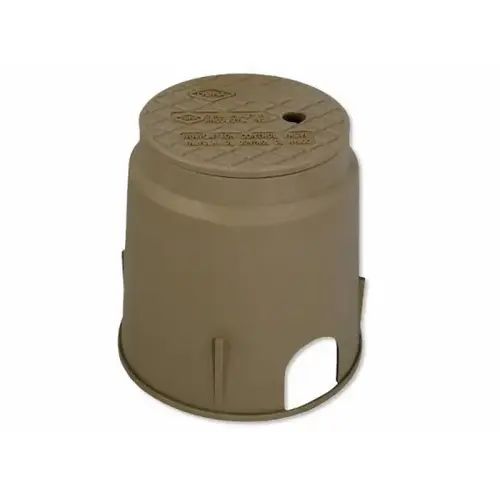Carson 6" Round Valve Box W Lid Tan Carson 6" Round Valve Box W Lid Tan