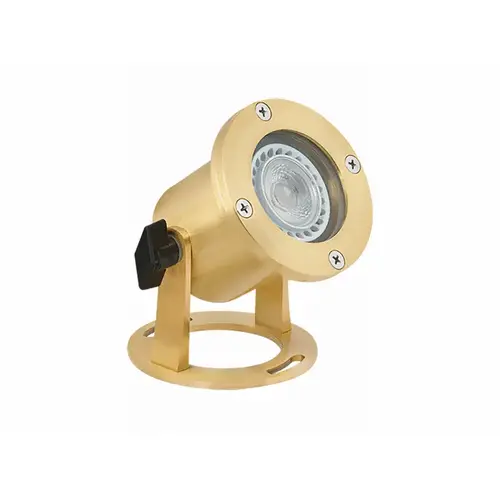 Natural Brass Underwater Light With Mr16 Socket And 30' Cord No Lamp Natural Brass Underwater Light With Mr16 Socket And 30' Cord No Lamp