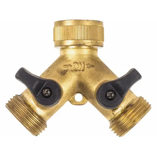 Underhill .75" Brs 2-way Hd Hose Tap Splitter Vlv Underhill .75" Brs 2-way Hd Hose Tap Splitter Vlv