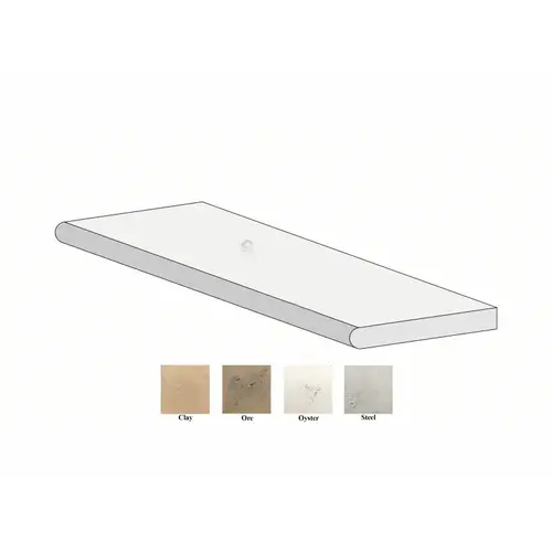 12"x24"x1" Steel Fr Bullnose Coping