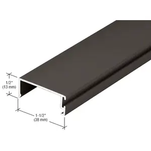 CRL-U.S. Aluminum 1G14622 Door Stop with Weatherseal - 21'-2", Dark Bronze/Black Anodized Class 1