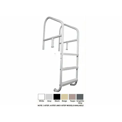 24" X 90" Graphite 5-step Cross-braced Pool Ladder Gray