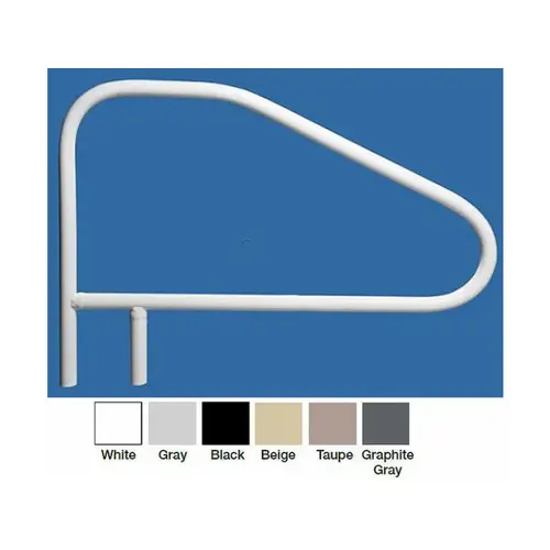 48" X 32" Graphite 4-bend Cross-braced Return-to-deck Bend Above Water Handrail Gray 48" X 32" Graphite 4-bend Cross-braced Return-to-deck Bend Above Water Handrail Gray