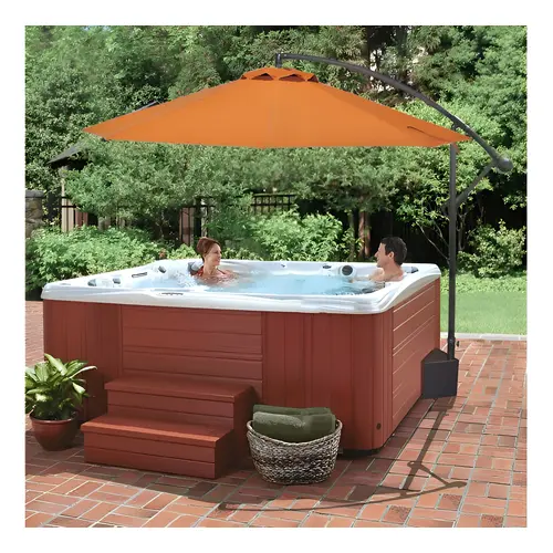 10' Santiago Spa Side Umbrella W/ Terracotta Canopy