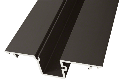 CRL-U.S. Aluminum 1G53422 Dark Bronze/Black Anodized Class 1 Deep Pocket Insert for 9/16" Glass - 24'-2" Stock Length