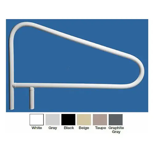 52" X 32" Graphite 3-bend Cross-braced Return-to-deck Bend Above Water Handrail Gray 52" X 32" Graphite 3-bend Cross-braced Return-to-deck Bend Above Water Handrail Gray