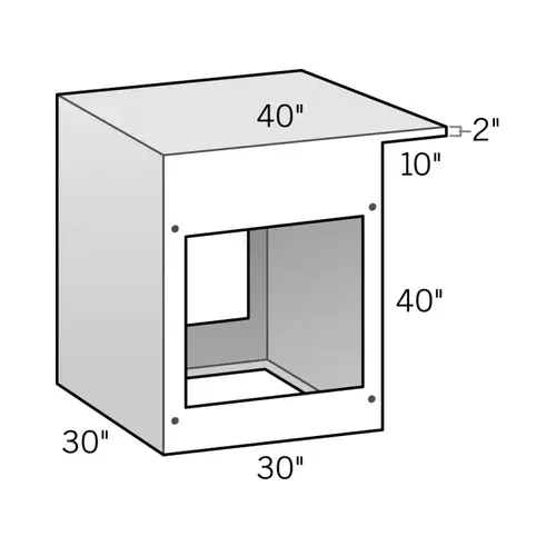 10" Canteliver Back Bar Height Cabinet