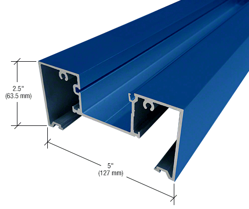 CRL-U.S. Aluminum 1G62671 Custom KYNAR Paint Head/Jamb for 1-5/16" Glass - 24'-2" Stock Length