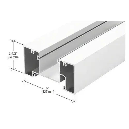 Head Mullion for 1" Glass, 24'-2", White KYNAR Paint