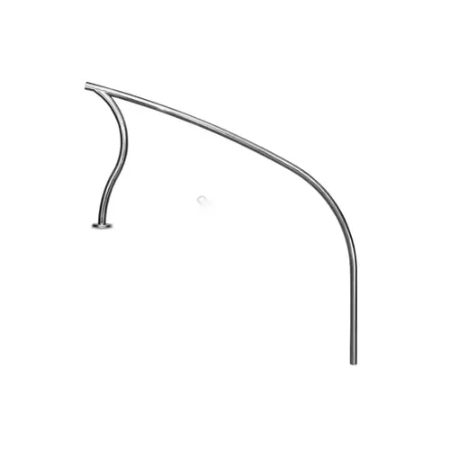 4' Marine Grade Stainless Steel 2 Bend Deck To Stair Mounted Hand Rail 4' Marine Grade Stainless Steel 2 Bend Deck To Stair Mounted Hand Rail