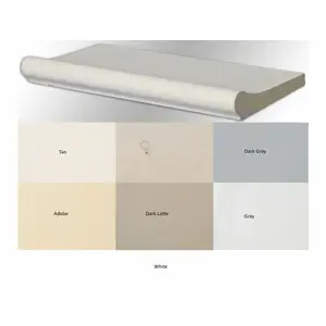 DFW COPING PC1SG0STW 12" X 24" White Safety Grip Straight Coping