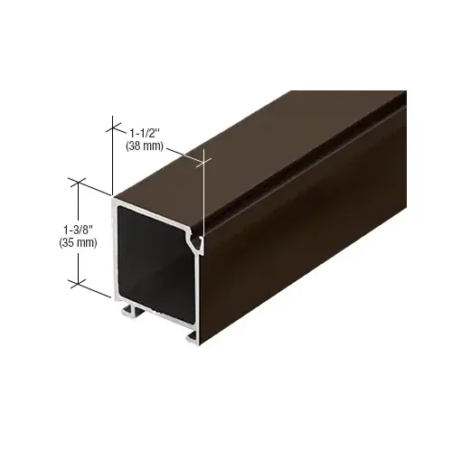 1-5/16" Glass Stop, Dark Bronze/Black Anodized Class 1 - 24'-2"