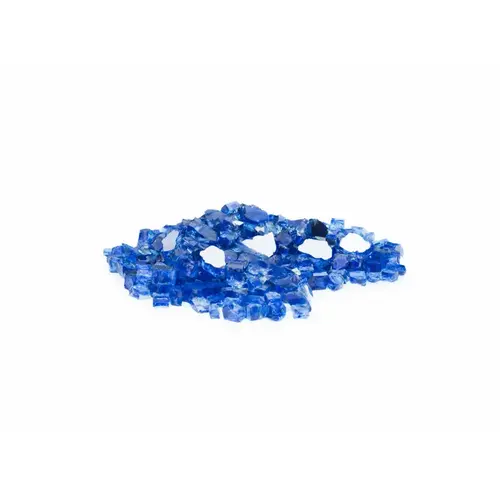 10# 0.50" Sapphire Blue Reflective Fire Glass