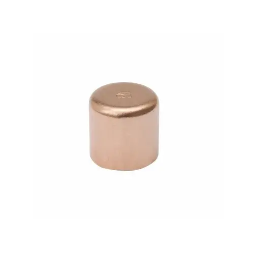 Wrot Copper Pipe End Cap: 2" Fitting, C, Solder Joint Wrot Copper Pipe End Cap: 2" Fitting, C, Solder Joint