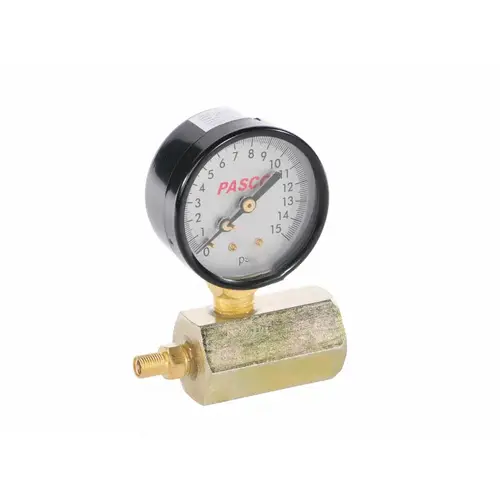 Gas Test Unit 0/15 Psi .75" Gold Gas Test Unit 0/15 Psi .75" Gold