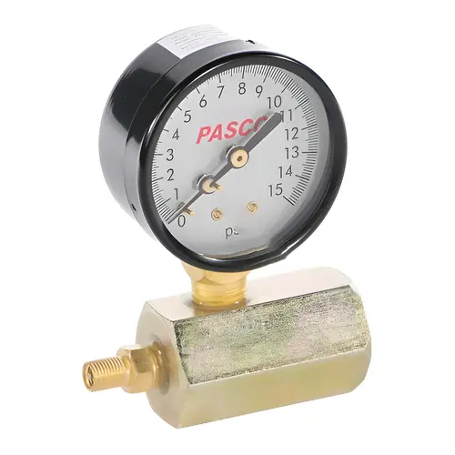 Gas Test Unit 0/15 Psi .75" Gold Gas Test Unit 0/15 Psi .75" Gold