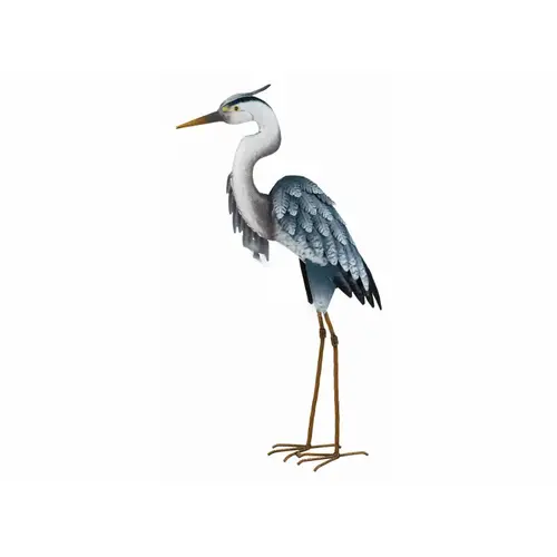 Blue Heron Lawn Ornament, Down Blue Heron Lawn Ornament, Down
