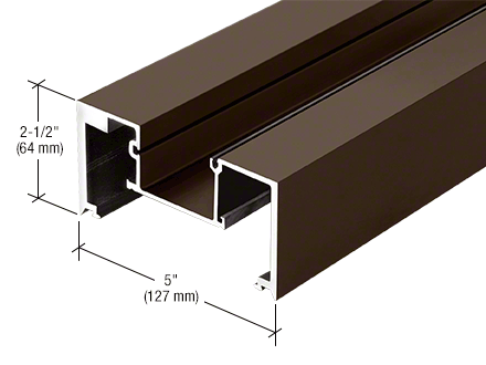 CRL-U.S. Aluminum BR31522 Vertical Mullion for Series BR606, 24'-2", Dark Bronze/Black Anodized Class 1 - 300" Stock Length