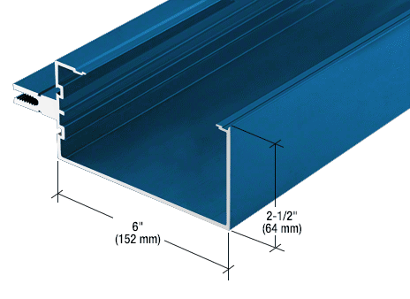 CRL-U.S. Aluminum BW46471 Open Back Horizontal Mullion, Custom Paint- 24'-2" Stock Length