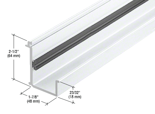 CRL-U.S. Aluminum BW47752 White KYNAR Paint Perimeter Pressure Bar- Punched, 24'-2" Stock Length