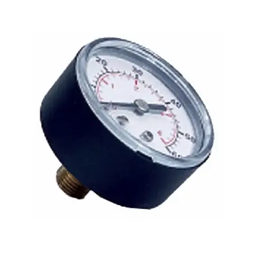2" 0-60psi .25" Back Mount Steel Pressure Gauge 2" 0-60psi .25" Back Mount Steel Pressure Gauge