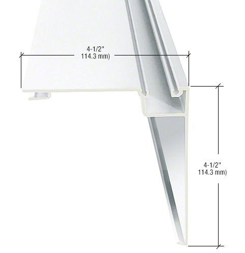 CRL-U.S. Aluminum FF48052 White KYNAR Paint 90 Degree Outside Corner Half, 24'-2" Stock Length