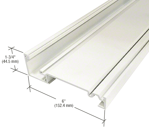 CRL-U.S. Aluminum FF67352 Header, White KYNAR Paint- 24'-2" Stock Length