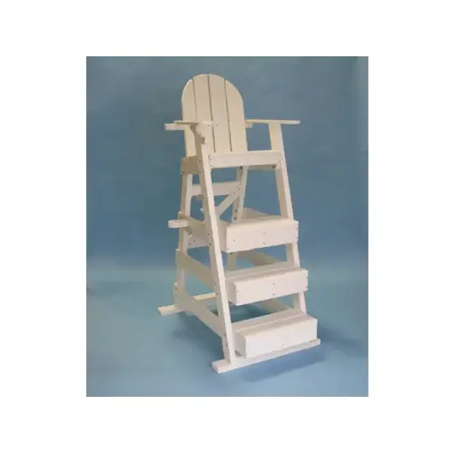White 3-step Lifeguard Chair W/ 50" Seat White 3-step Lifeguard Chair W/ 50" Seat