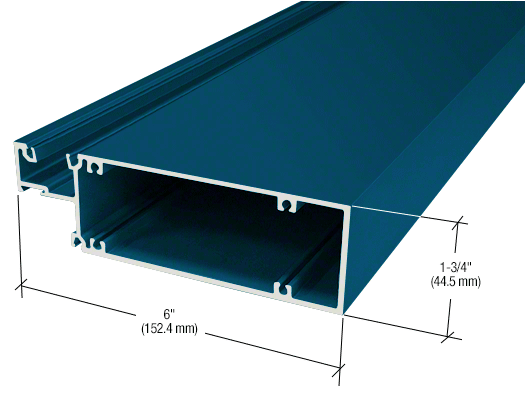 CRL-U.S. Aluminum FH65371 Horizontal Mullion for 1/4" Glass, Custom Paint- 24'-2" Stock Length