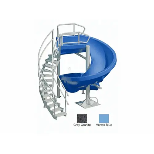 Blue Open Vortex 360 degree Slide With Staircase Blue Open Vortex 360 degree Slide With Staircase