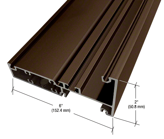 CRL-U.S. Aluminum FH76322 Intermediate Horizontal, Dark Bronze Anodized - 24'-2" Stock Length