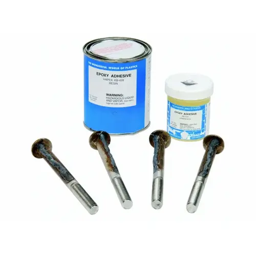 Diving Board Epoxy Kit With Three 1/2" Bolts Diving Board Epoxy Kit With Three 1/2" Bolts