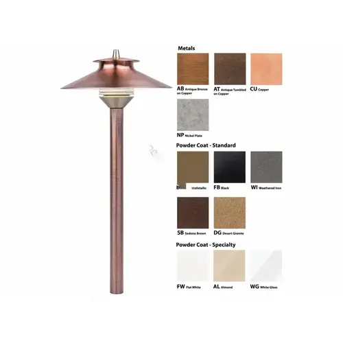 Fx Luminaire Dm Led 20w 18" Riser Copper Fx Luminaire Dm Led 20w 18" Riser Copper