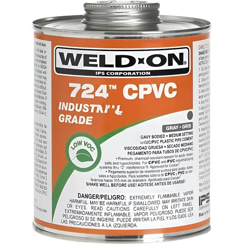 724 Gray Cpvc Solvent Cement 1 Pt 724 Gray Cpvc Solvent Cement 1 Pt