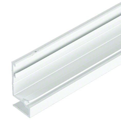 CRL-U.S. Aluminum M12252 White KYNAR Paint Sash Gutter for 1/4" Glass - 21'-2" Stock Length