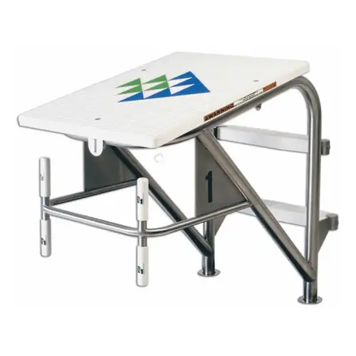 36" - 40" White Track Start Long Reach Starting Platform With Rear Mount 36" - 40" White Track Start Long Reach Starting Platform With Rear Mount