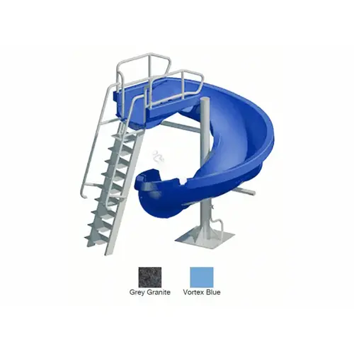 Blue Open Vortex 360 degree Slide With Ladder
