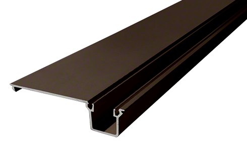 CRL-U.S. Aluminum RF10022 Door Jamb/Vertical Flat Filler, Bronze Black Anodized - 21'-8" Stock Length