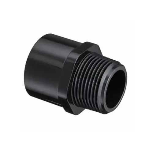 2" Black Sch40 Pvc Male Adapter Mipt X Socket 2" Black Sch40 Pvc Male Adapter Mipt X Socket