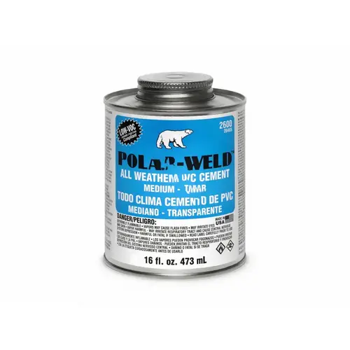 United Elchem 16 Ounce Polar-weld Pvc All Weather Cement Clear United Elchem 16 Ounce Polar-weld Pvc All Weather Cement Clear
