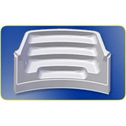 Qkr 8' 4 Tread Twin Seat/step Rad White